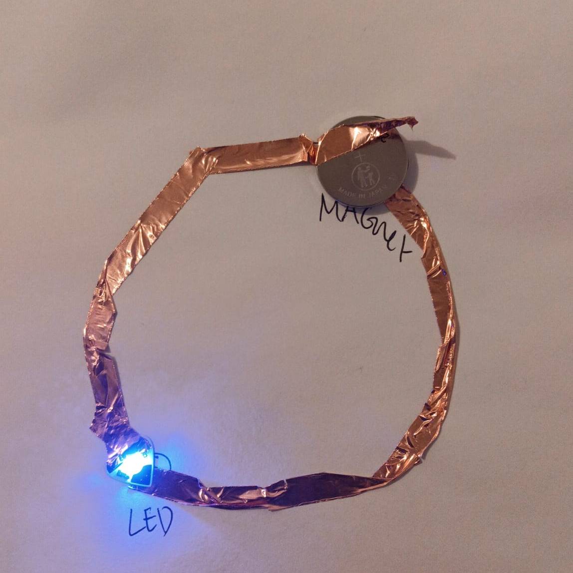 It worked! The blue light lit the brightest.