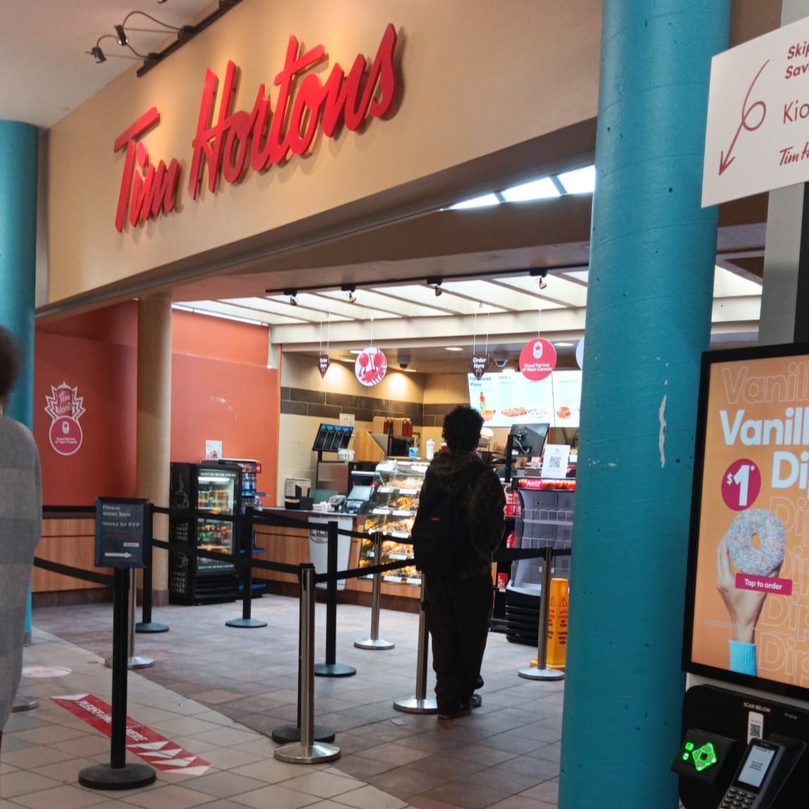Tim Hortons at the College:
Steaming machines and conversation blended into a dense soundscape. The sounds were rhythmic and repetitive.