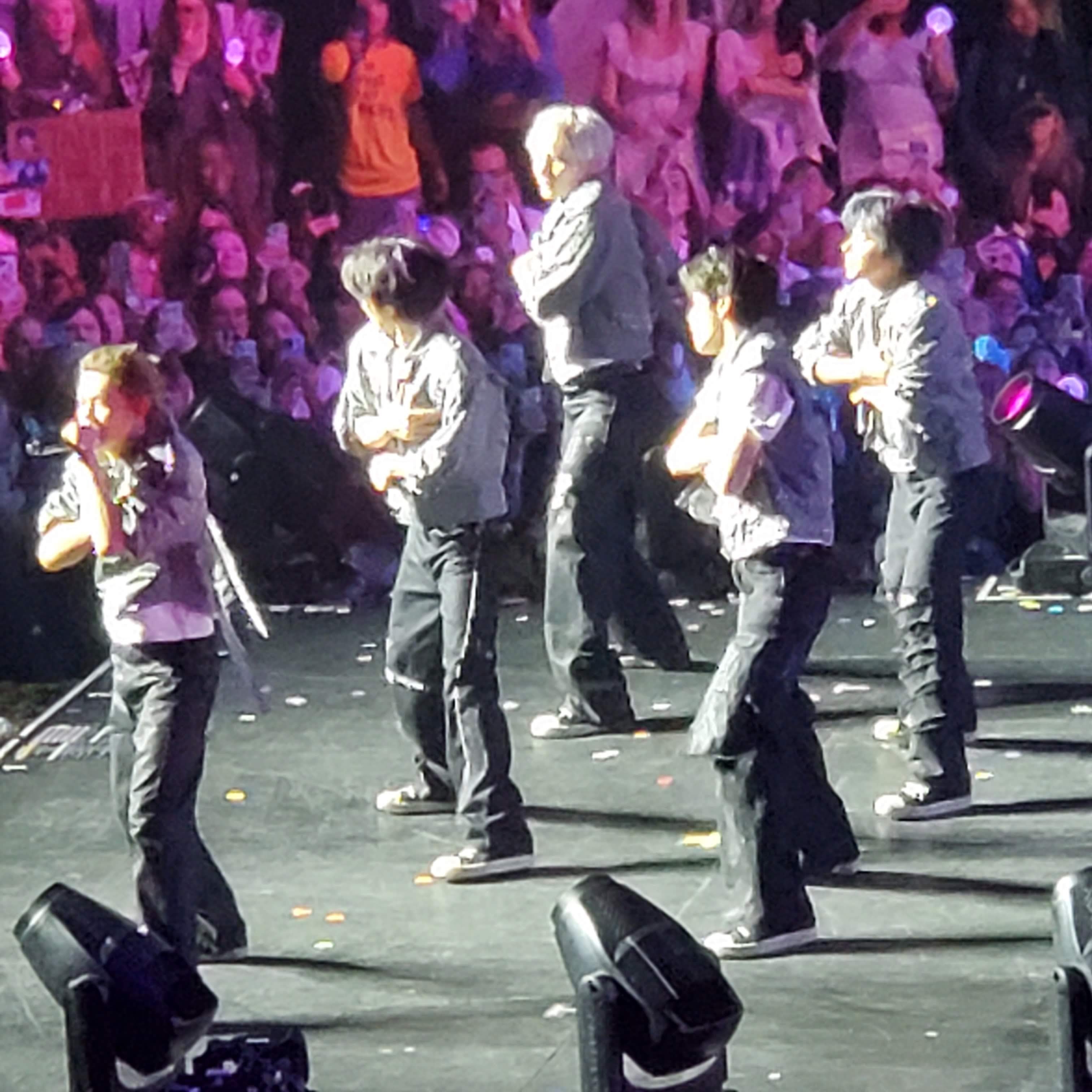 TXT Concert:
Crowd cheers layered into a continuous wave of sound. Bass frequencies from the speakers vibrated through the floor.