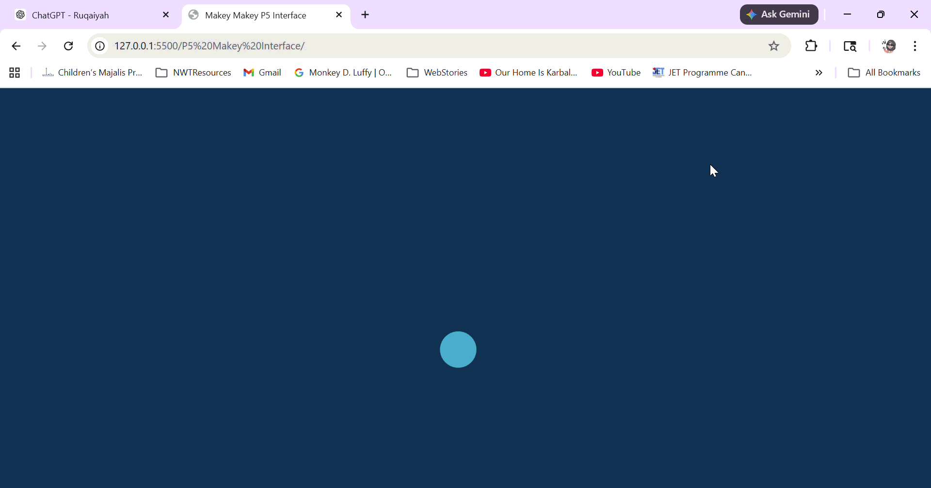 Single object movement across the canvas.