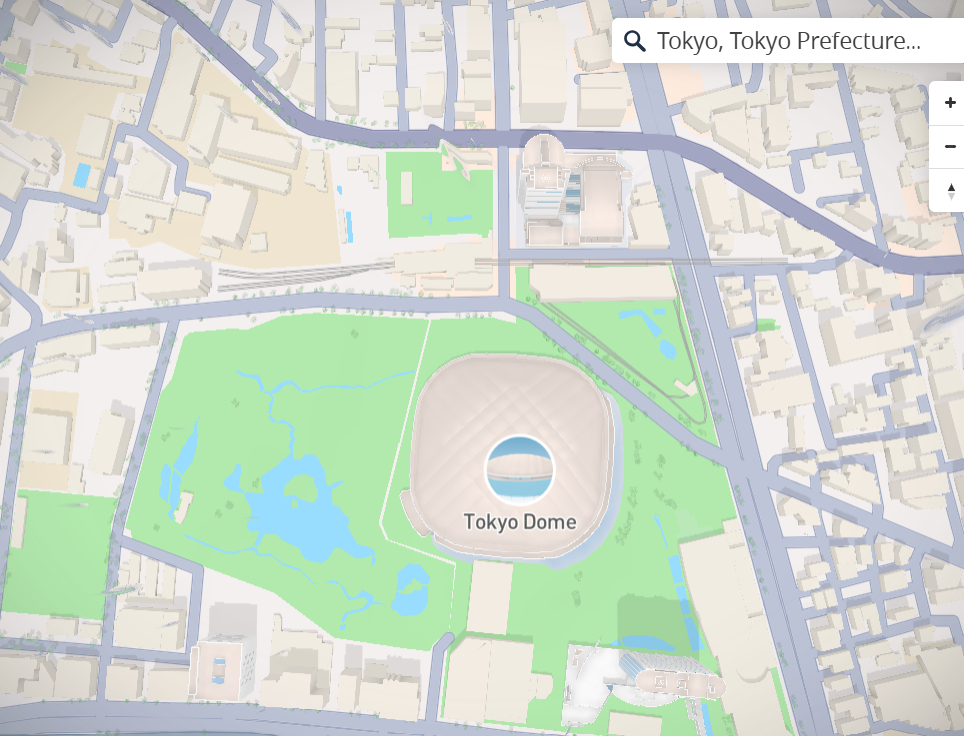 Somehow I ended up doing a theme of places where concerts are held. This is the famous Tokyo Dome, it was cool to see it's texture come through in the extrusion.