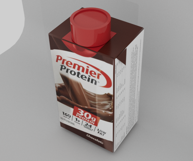 My 3d model of a protein shake, I played alot with the lighting.