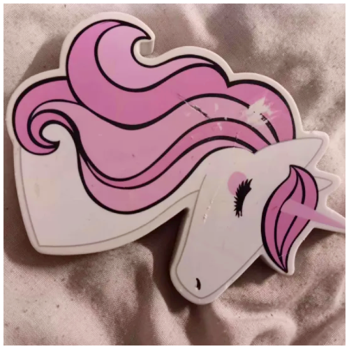 A Unicorn eraser, I tried to make the background look soft to compliment the nature of a unicorn. This piture is vertically.